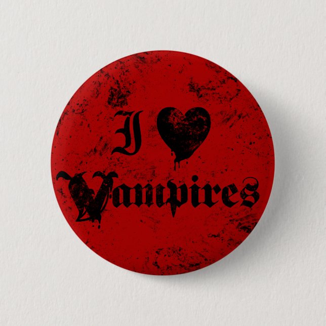I Kärlek Vampires Knapp (Framsida)