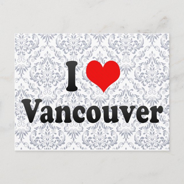 I Kärlek Vancouver, Kanada Vykort (Framsida)