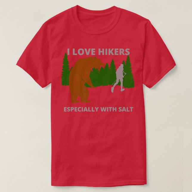 I kärlek vandrar roliga sarkastiska björnjakt t shirt (Design framsida)