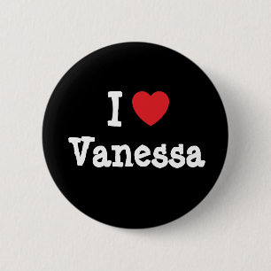 I kärlek Vanessa hjärta T-Shirt Knapp