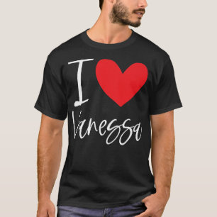 I Kärlek Vanessa Namn Personlig Girl Woman BFF FR T Shirt
