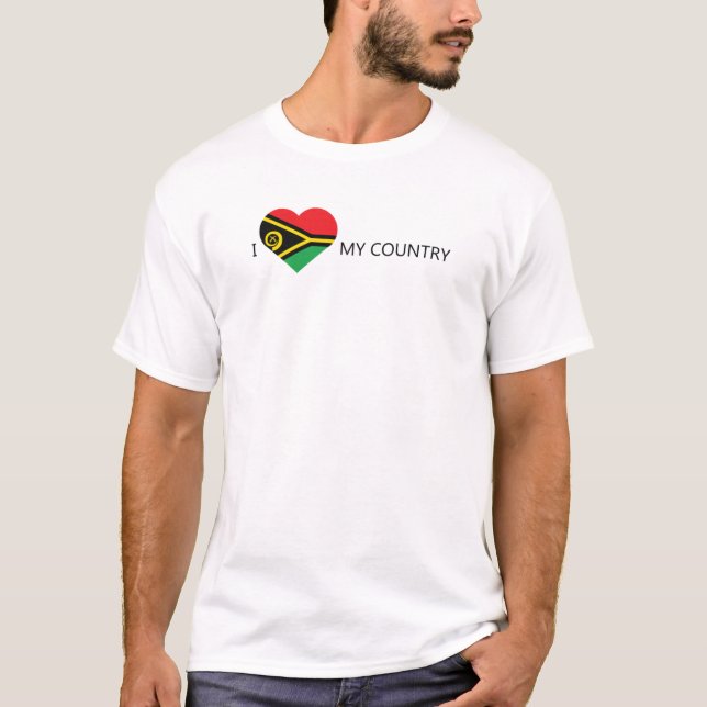 I Kärlek Vanuatu T Shirt (Framsida)