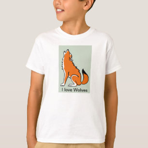 I kärlek VARGER - animalisk grafik - vilda djur T Shirt