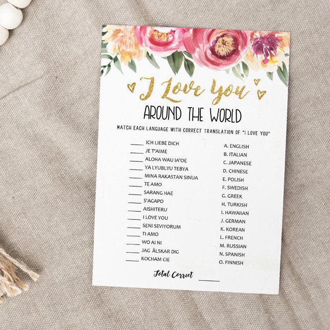 I kärlek världar runt du med svarsmatchkort inbjudningar (Skapare uppladdad)