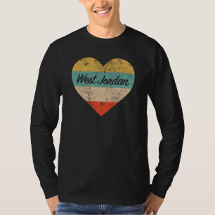 I Kärlek Väster Jordan Utah Vintage Distress Retro T Shirt