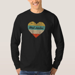 I Kärlek Väster Jordan Utah Vintage Distress Retro T Shirt