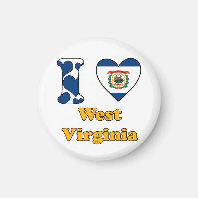 I kärlek Väster Virginia Magnet (Framsidan)