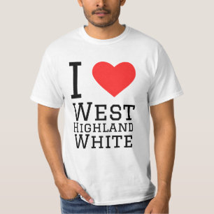I kärlek väster, vitt högland t shirt