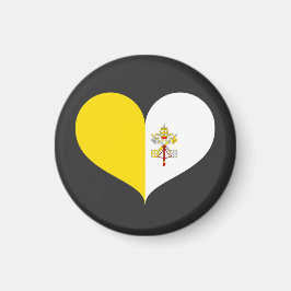 I Kärlek Vatikanstaten Flagga Magnet