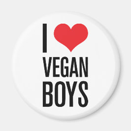 I Kärlek Vegan Boys Magnet