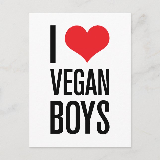 I Kärlek Vegan Boys Vykort (Framsida)