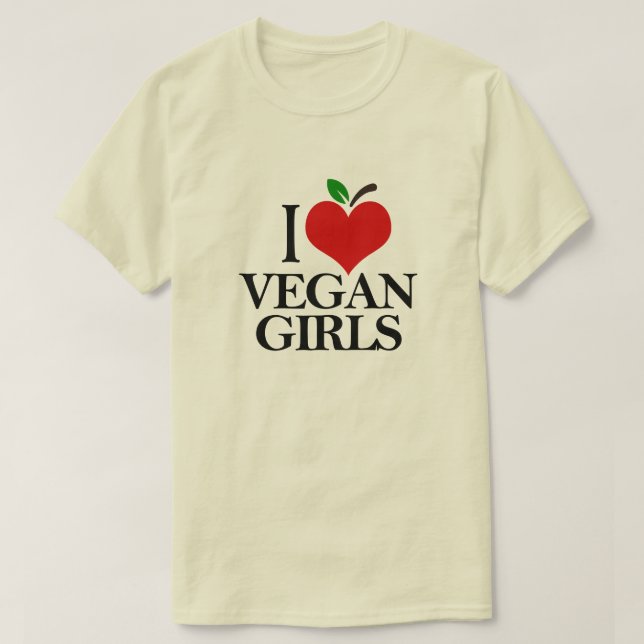 I KÄRLEK VEGAN GIRLS T-Shirt (Design framsida)