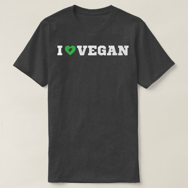 I kärlek vegan-livsstil t shirt (Design framsida)