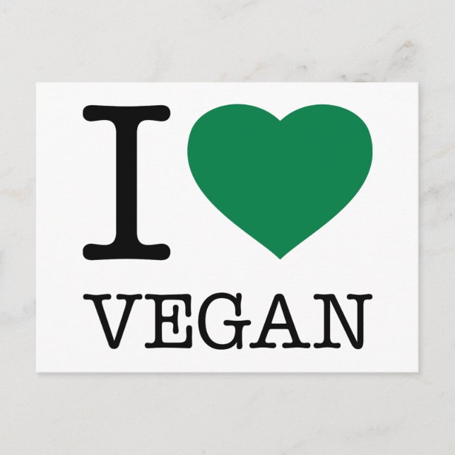 I KÄRLEK VEGAN VYKORT (Framsida)