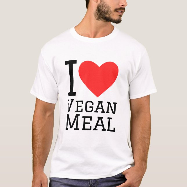 I kärlek veganmjöl t shirt (Framsida)