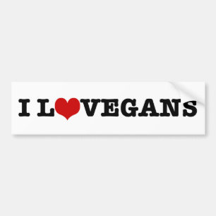I Kärlek Vegans Bildekal