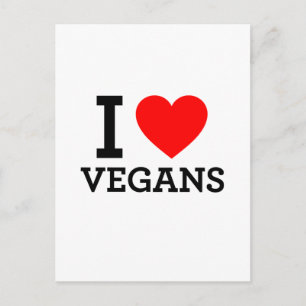 I Kärlek Vegans Vykort