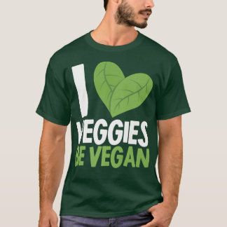 I Kärlek Veggies Be Vegan Herbiäger Vegetarian Veg T Shirt