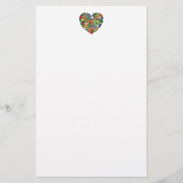 I Kärlek Veggies Brevpapper (Framsida)