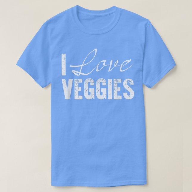 I Kärlek Veggies Coola Vegetarians Vegans T Shirt (Design framsida)