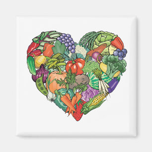 I Kärlek Veggies Magnet