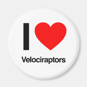 i kärlek velociraptors magnet