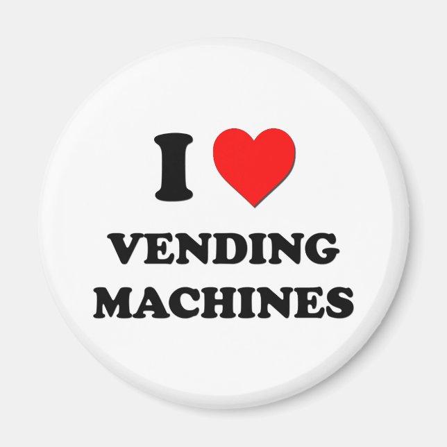 I kärlek Vending Maskiner Magnet (Framsidan)