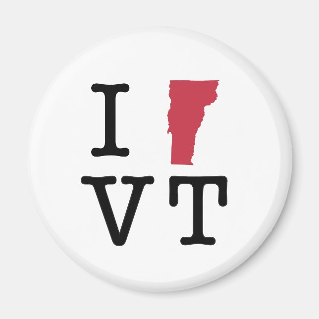 I Kärlek Vermont Magnet (Framsidan)