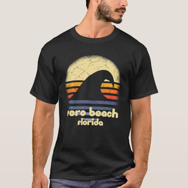 I Kärlek Vero Beach Florida Ocean Wave FL T Shirt (Framsida)