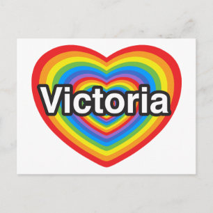 I kärlek Victoria. Jag kärlek du Victoria. Hjärta Vykort