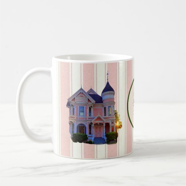 "I Kärlek Victorian Houses" Kaffe Mugg Design #6 (Vänster)