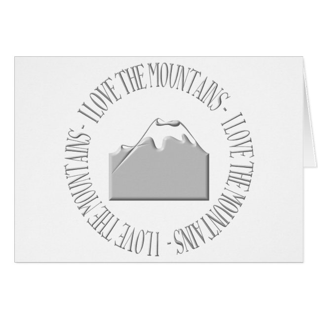 I kärlek vid bergen hälsningskort (Framsidan Horizontal)