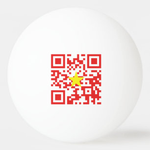 I Kärlek Vietnam (Tôi Yêu Viet Nam) Flagga QR-k Pingisboll
