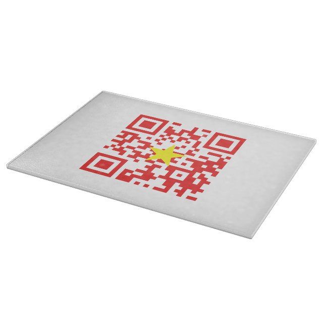 I Kärlek Vietnam (Tôi Yêu Viet Nam) Flagga QR-kod (Hörn)