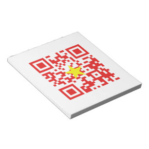 I Kärlek Vietnam (Tôi Yêu Viet Nam) Flagga QR-kod Anteckningsblock