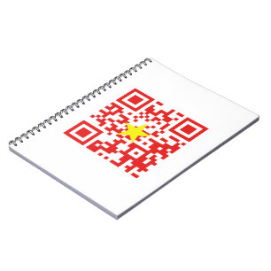 I Kärlek Vietnam (Tôi Yêu Viet Nam) Flagga QR-kod Anteckningsbok