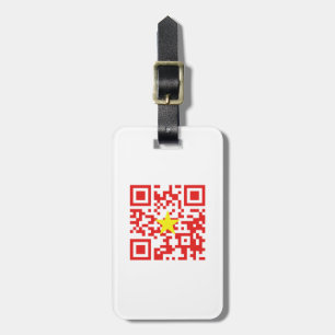 I Kärlek Vietnam (Tôi Yêu Viet Nam) Flagga QR-kod Bagagebricka