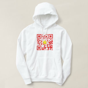 I Kärlek Vietnam (Tôi Yêu Viet Nam) Flagga QR-kod Hoodie