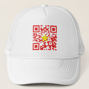 I Kärlek Vietnam (Tôi Yêu Viet Nam) Flagga QR-kod Keps