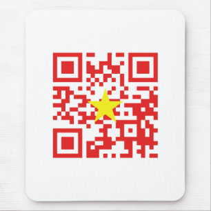 I Kärlek Vietnam (Tôi Yêu Viet Nam) Flagga QR-kod Musmatta