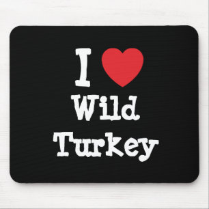 I kärlek Vild Turkiet hjärta T-Shirt Musmatta