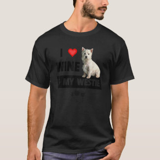 I Kärlek Vin och mitt Westie Mamma Pappa Hund High T Shirt