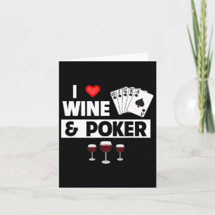 I Kärlek Vin och Poker Cards Royal Flush Casino Ga Kort