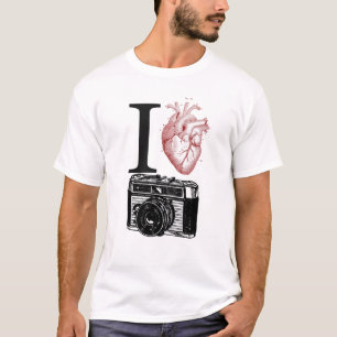 I Kärlek Vintage Camera Photography T Shirt