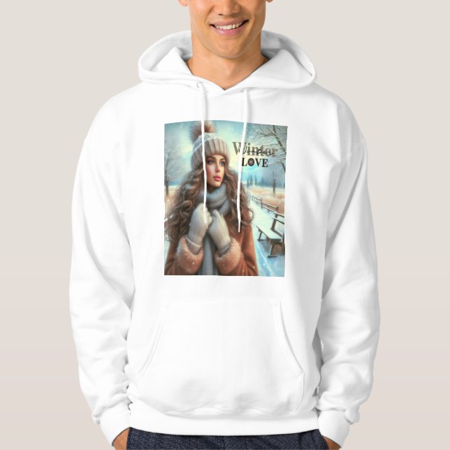 I kärlek vinter hoodie (Framsida)