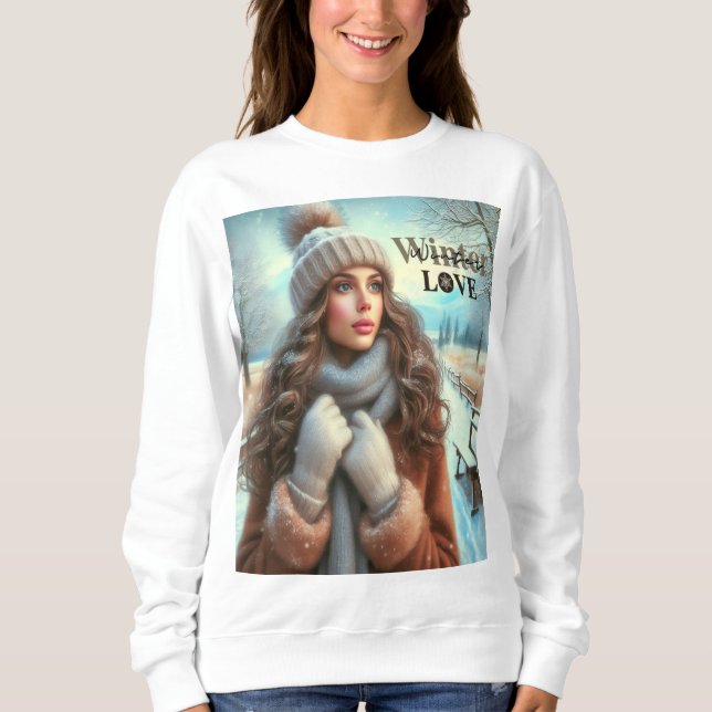 I kärlek vinter t shirt (Framsida)