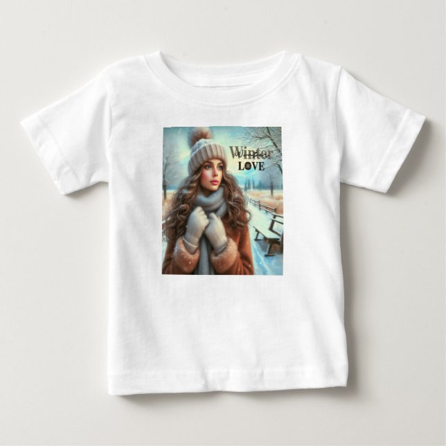 I kärlek vinter t shirt (Framsida)