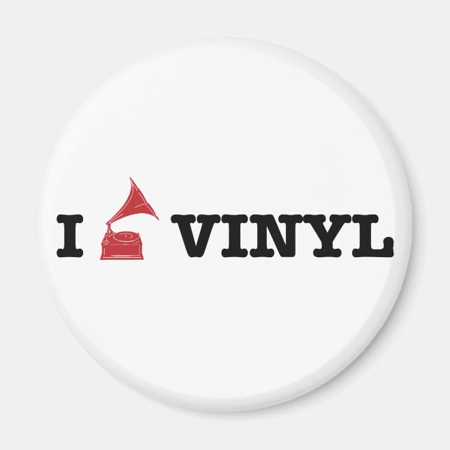 i kärlek vinyl magnet (Framsidan)