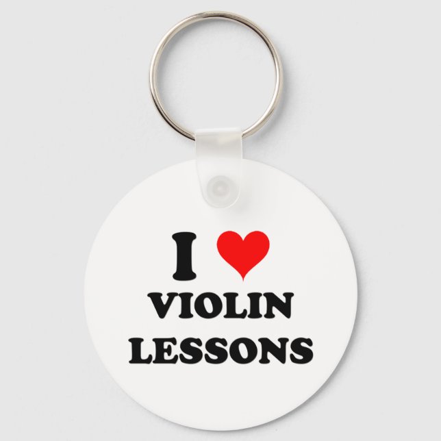 I Kärlek Violin Lessons Nyckelring (Framsida)