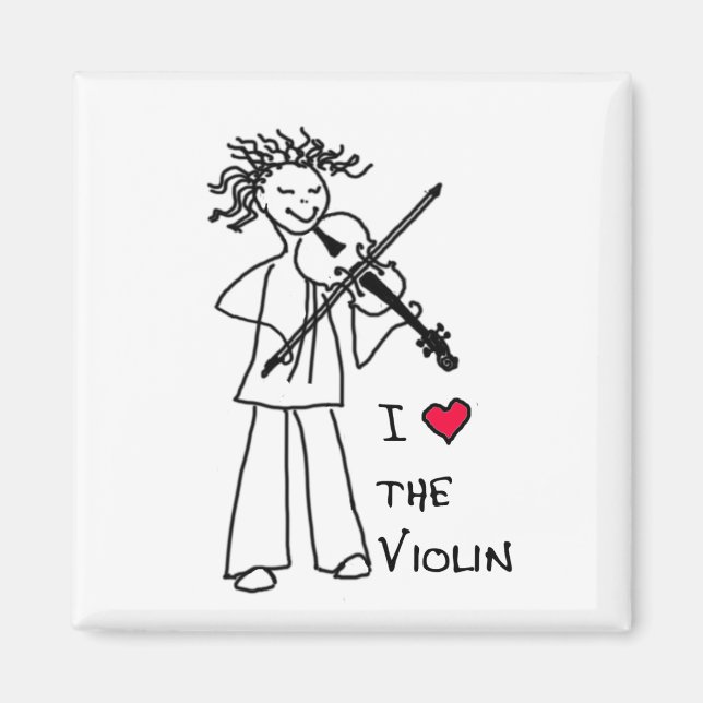 I Kärlek Violin Magnet for Violin Site Store (Framsidan)